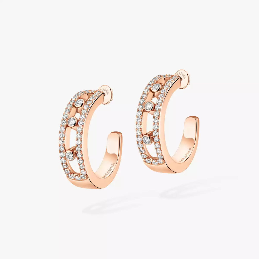 [Amore Jewels]Diamond Pave_ Hoop Earrings Move