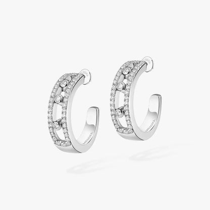 [Amore Jewels]Diamond Pave_ Hoop Earrings Move