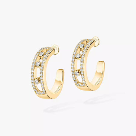 [Amore Jewels]Diamond Pave_ Hoop Earrings Move