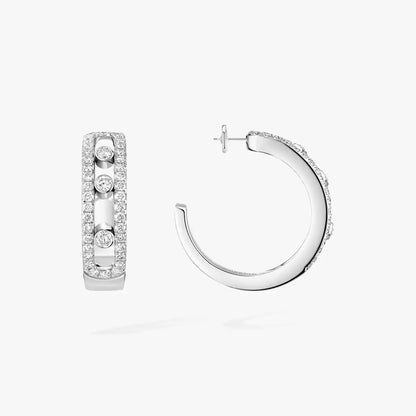 [Amore Jewels]Diamond Pave_ Hoop Earrings Move