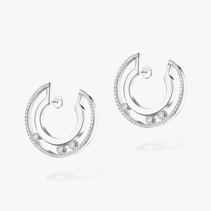 [Amore Jewels] Move Romane Small Diamond Hoop Earrings