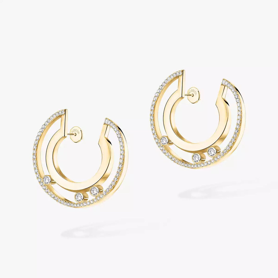 [Amore Jewels] Move Romane Small Diamond Hoop Earrings