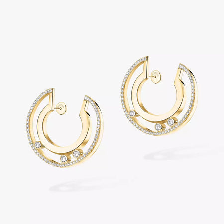 [Amore Jewels] Move Romane Small Diamond Hoop Earrings