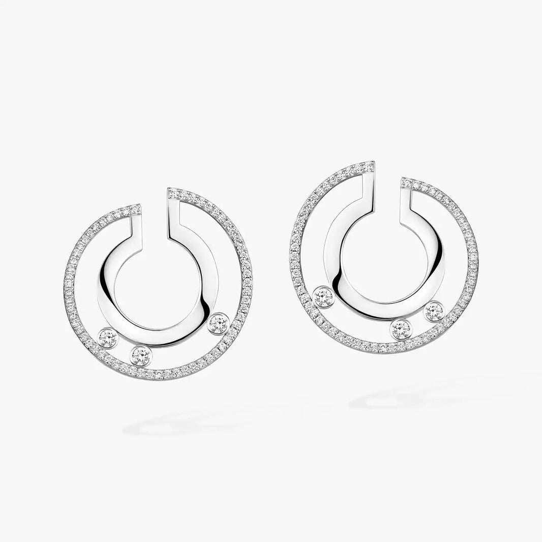 [Amore Jewels] Move Romane Small Diamond Hoop Earrings