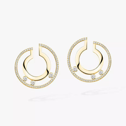 [Amore Jewels] Move Romane Small Diamond Hoop Earrings