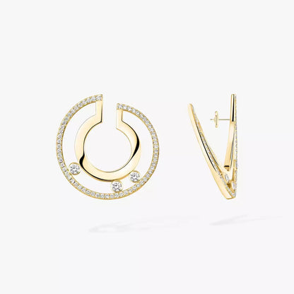 [Amore Jewels] Move Romane Small Diamond Hoop Earrings