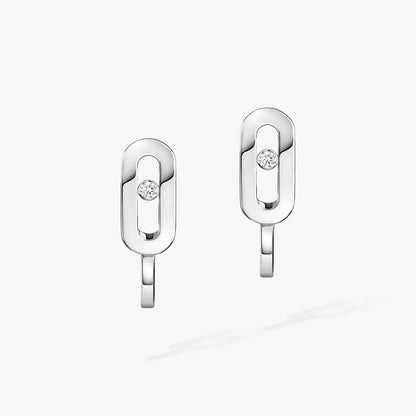 [Amore Jewels]Diamond Mini Hoop Earrings Move Classique