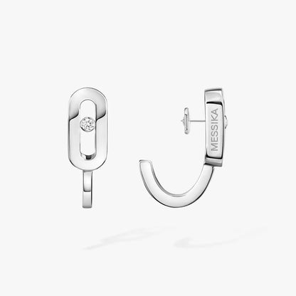 [Amore Jewels]Diamond Mini Hoop Earrings Move Classique