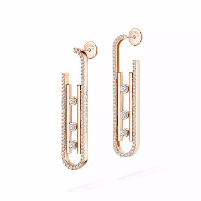 [Amore Jewels]Diamond Pendant Earrings Move 10Th