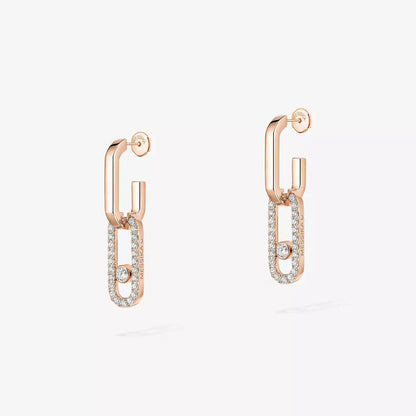 [Amore Jewels]Move Link Diamond Earrings