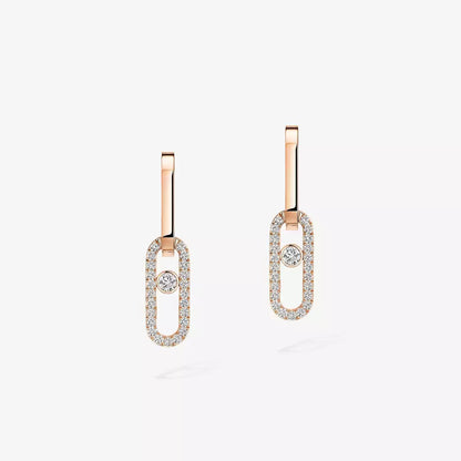 [Amore Jewels]Move Link Diamond Earrings