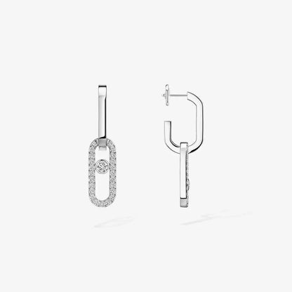 [Amore Jewels]Move Link Diamond Earrings
