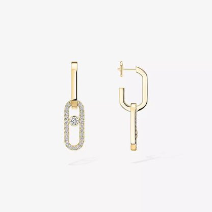 [Amore Jewels]Move Link Diamond Earrings