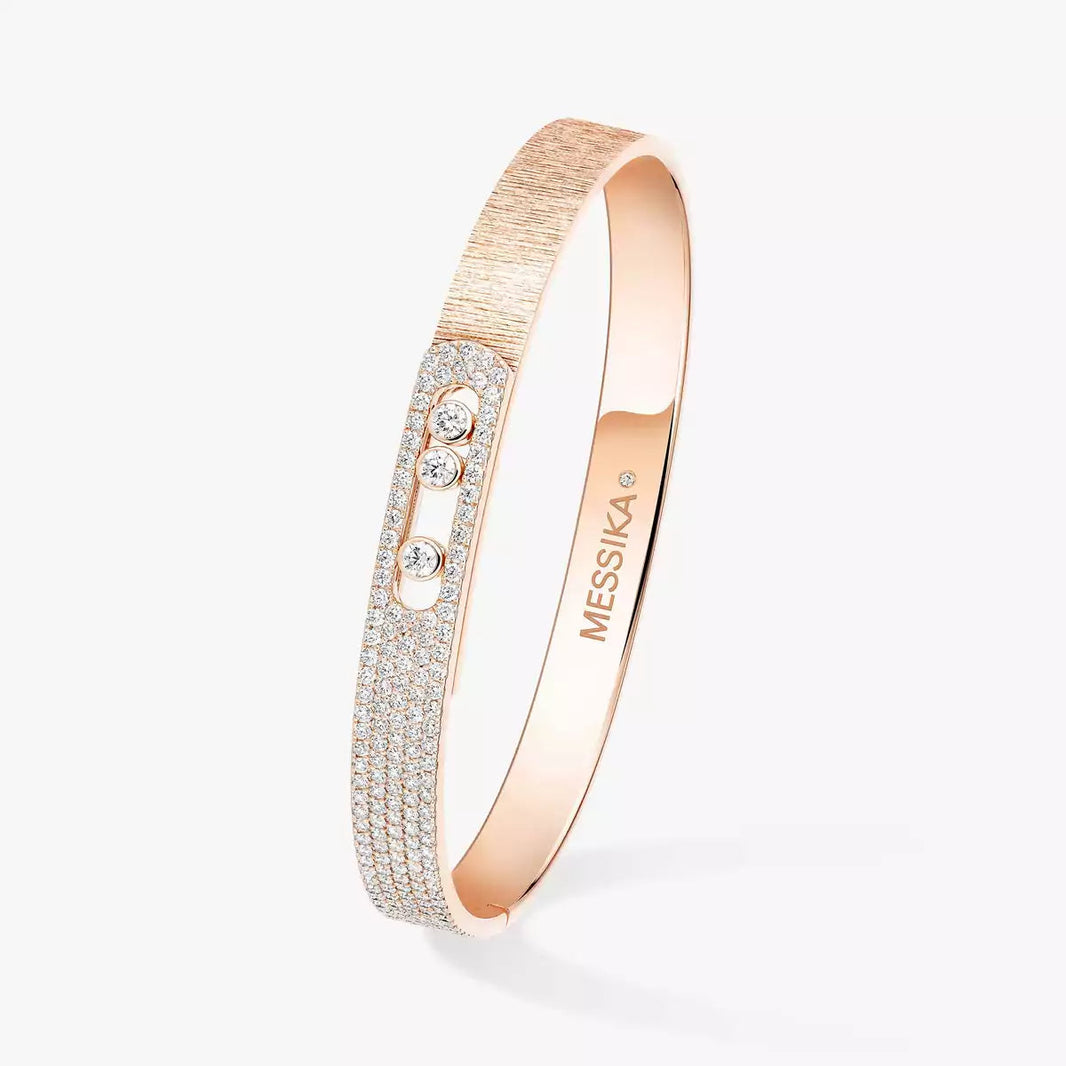 [Amore Jewels]Move Noa Ciselé half pavé bangle