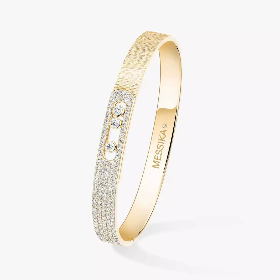 [Amore Jewels]Move Noa Ciselé half pavé bangle