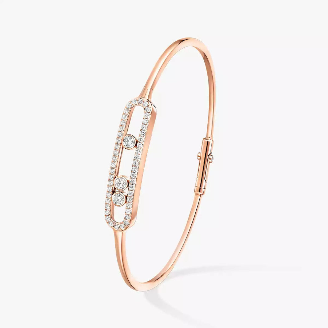 [Amore Jewels]Move Pavé Diamond Bangle Bracelet M