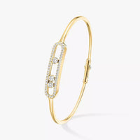 [Amore Jewels]Move Pavé Diamond Bangle Bracelet M