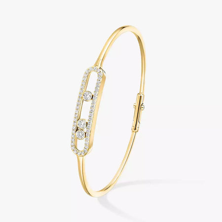 [Amore Jewels]Move Pavé Diamond Bangle Bracelet M