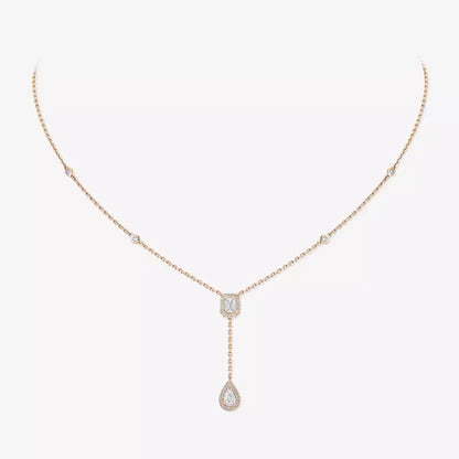 [Amore Jewels]Gold Diamond Tie Necklace