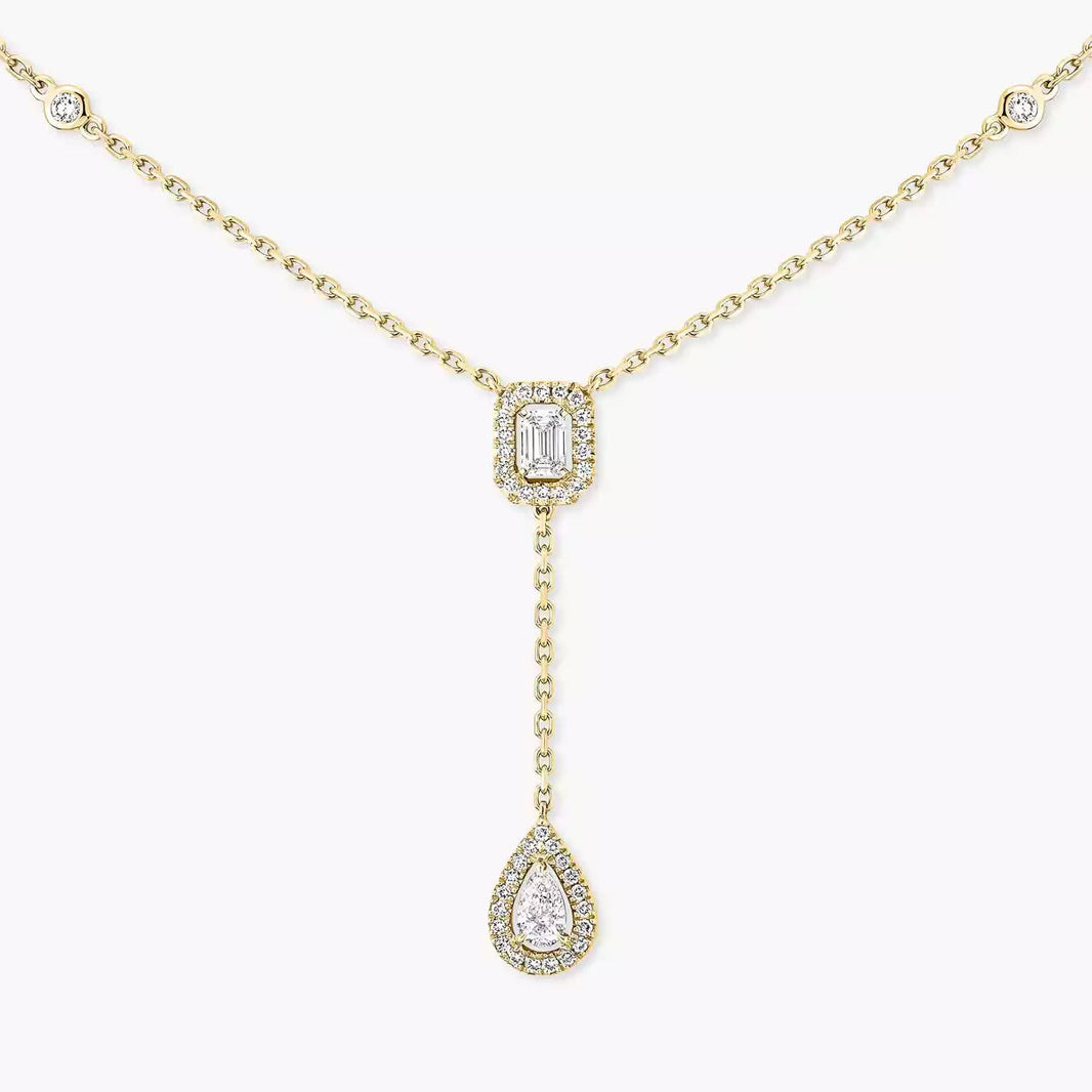 [Amore Jewels]Gold Diamond Tie Necklace
