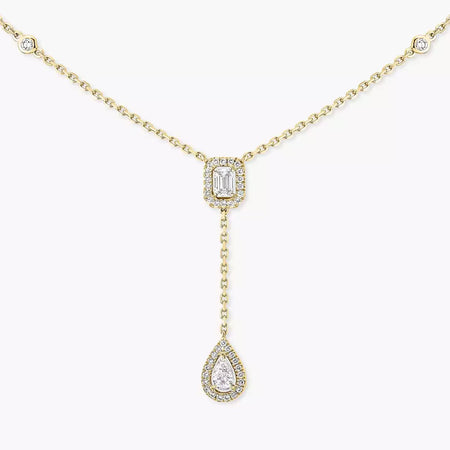 [Amore Jewels]Gold Diamond Tie Necklace