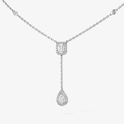 [Amore Jewels]Gold Diamond Tie Necklace