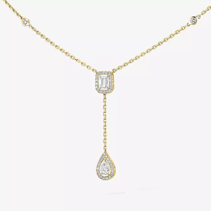 [Amore Jewels]Gold Diamond Tie Necklace