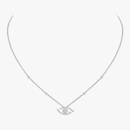 [Amore Jewels]Pave_ Diamond Necklace Lucky Eye