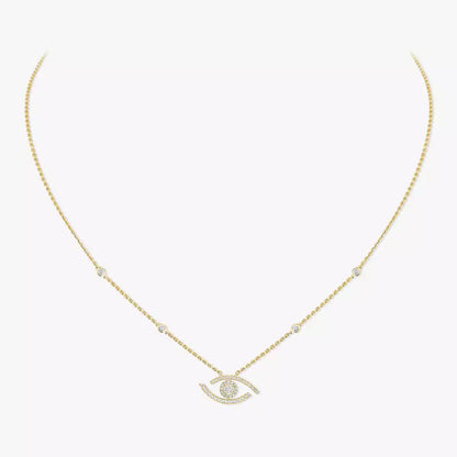 [Amore Jewels]Pave_ Diamond Necklace Lucky Eye