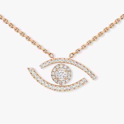 [Amore Jewels]Pave_ Diamond Necklace Lucky Eye