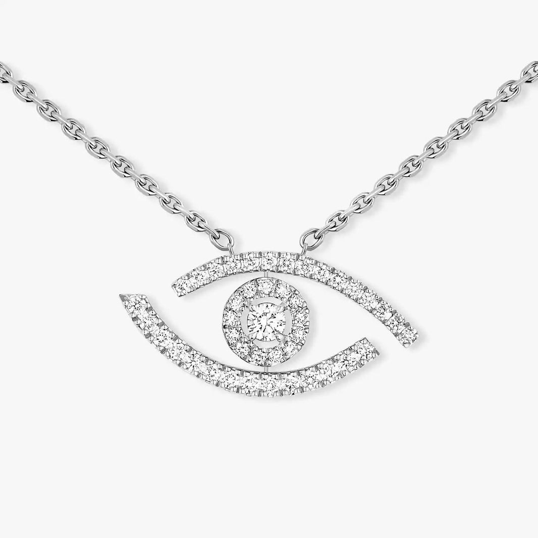 [Amore Jewels]Pave_ Diamond Necklace Lucky Eye