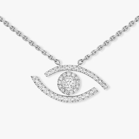 [Amore Jewels]Pave_ Diamond Necklace Lucky Eye