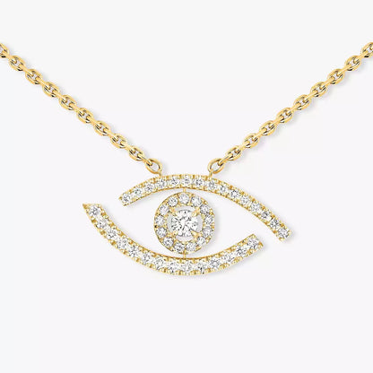 [Amore Jewels]Pave_ Diamond Necklace Lucky Eye