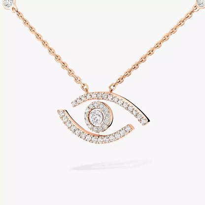 [Amore Jewels]Pave_ Diamond Necklace Lucky Eye
