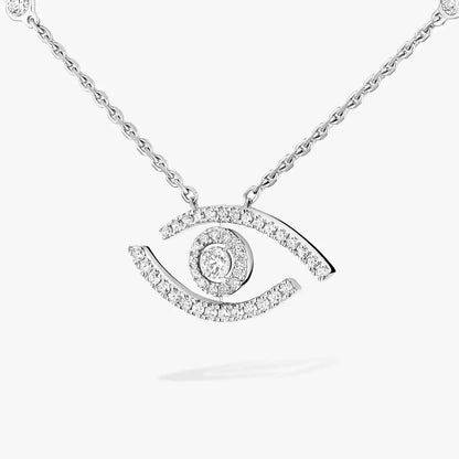 [Amore Jewels]Pave_ Diamond Necklace Lucky Eye