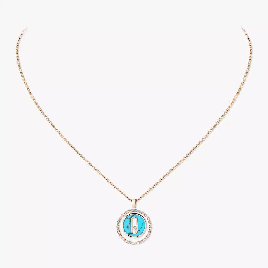 [Amore Jewels]Lucky Move Diamond Necklace in Rose Gold and White Mother-of-Pearl