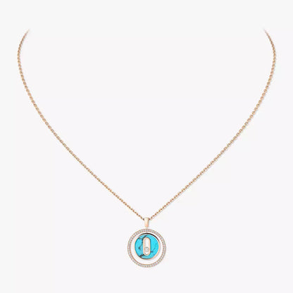 [Amore Jewels]Lucky Move Diamond Necklace in Rose Gold and White Mother-of-Pearl