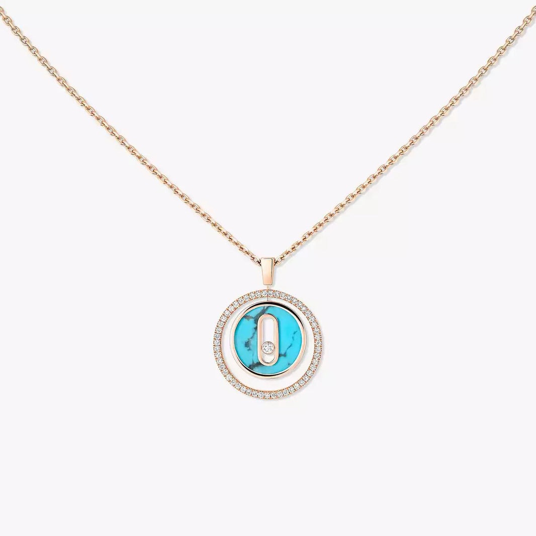 [Amore Jewels]Lucky Move Diamond Necklace in Rose Gold and White Mother-of-Pearl