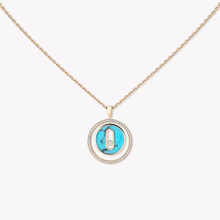 [Amore Jewels]Lucky Move Diamond Necklace in Rose Gold and White Mother-of-Pearl