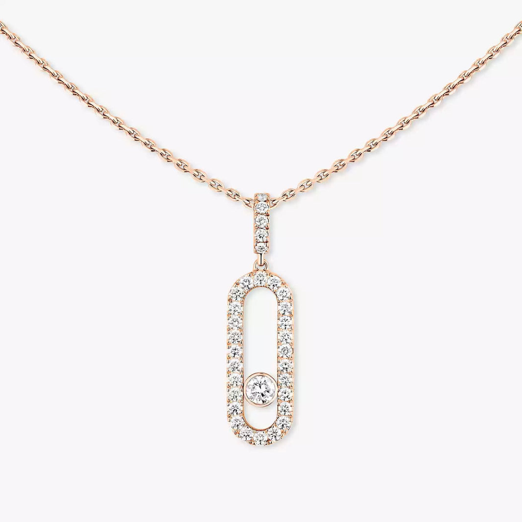[Amore Jewels]Move Uno Diamond Necklace in Rose Gold