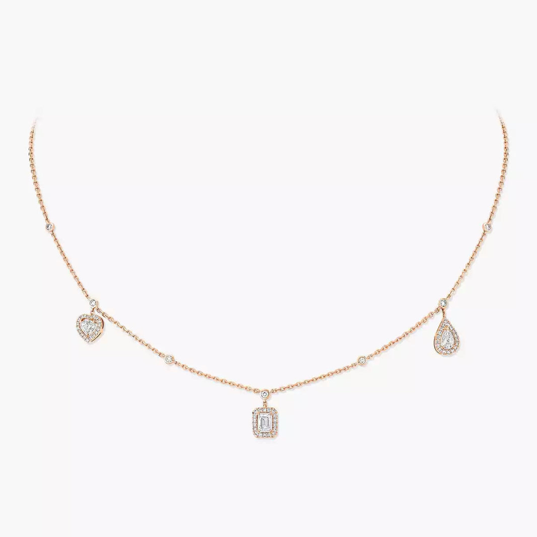 [Amore Jewels]My Twin Diamond Necklace in Silver
