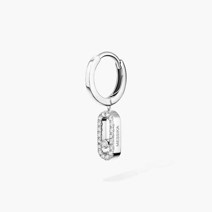 [Amore Jewels]Move Uno Single Diamond Hoop Earring