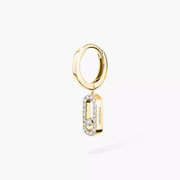 [Amore Jewels]Move Uno Single Diamond Hoop Earring