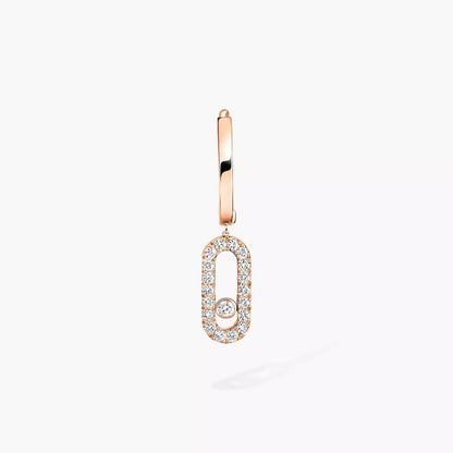 [Amore Jewels]Move Uno Single Diamond Hoop Earring