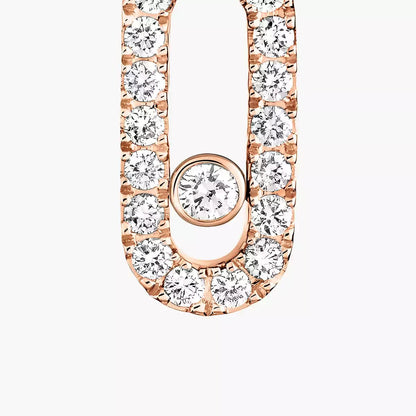 [Amore Jewels]Move Uno Single Diamond Hoop Earring