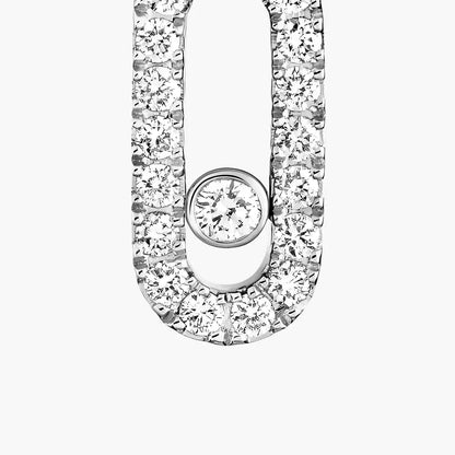 [Amore Jewels]Move Uno Single Diamond Hoop Earring