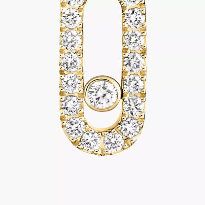 [Amore Jewels]Move Uno Single Diamond Hoop Earring