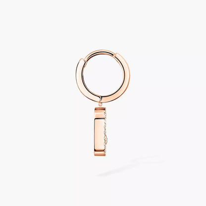 [Amore Jewels]Move Uno Single Diamond Hoop Earring