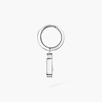 [Amore Jewels]Move Uno Single Diamond Hoop Earring