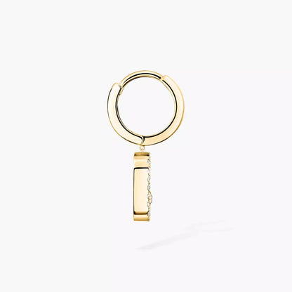 [Amore Jewels]Move Uno Single Diamond Hoop Earring